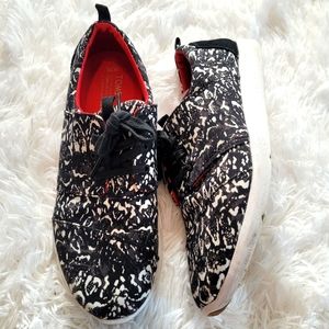 Tom's Snow Leopard Print Tennis Shoes